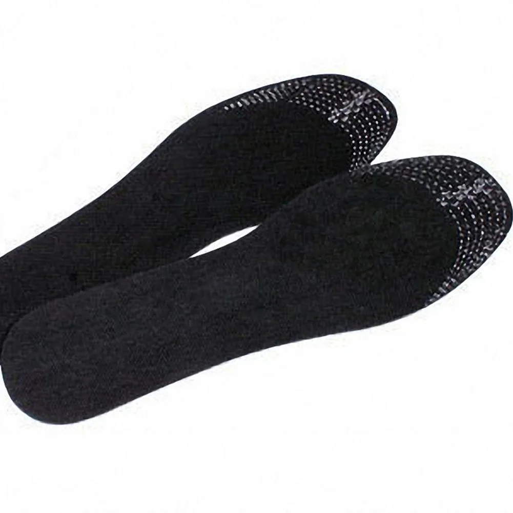 

1pair Full Length Deodoranting Breathable Foot Care Buffering Walking Shockproof Support Wear Resistant Bamboo Charcoal Insole