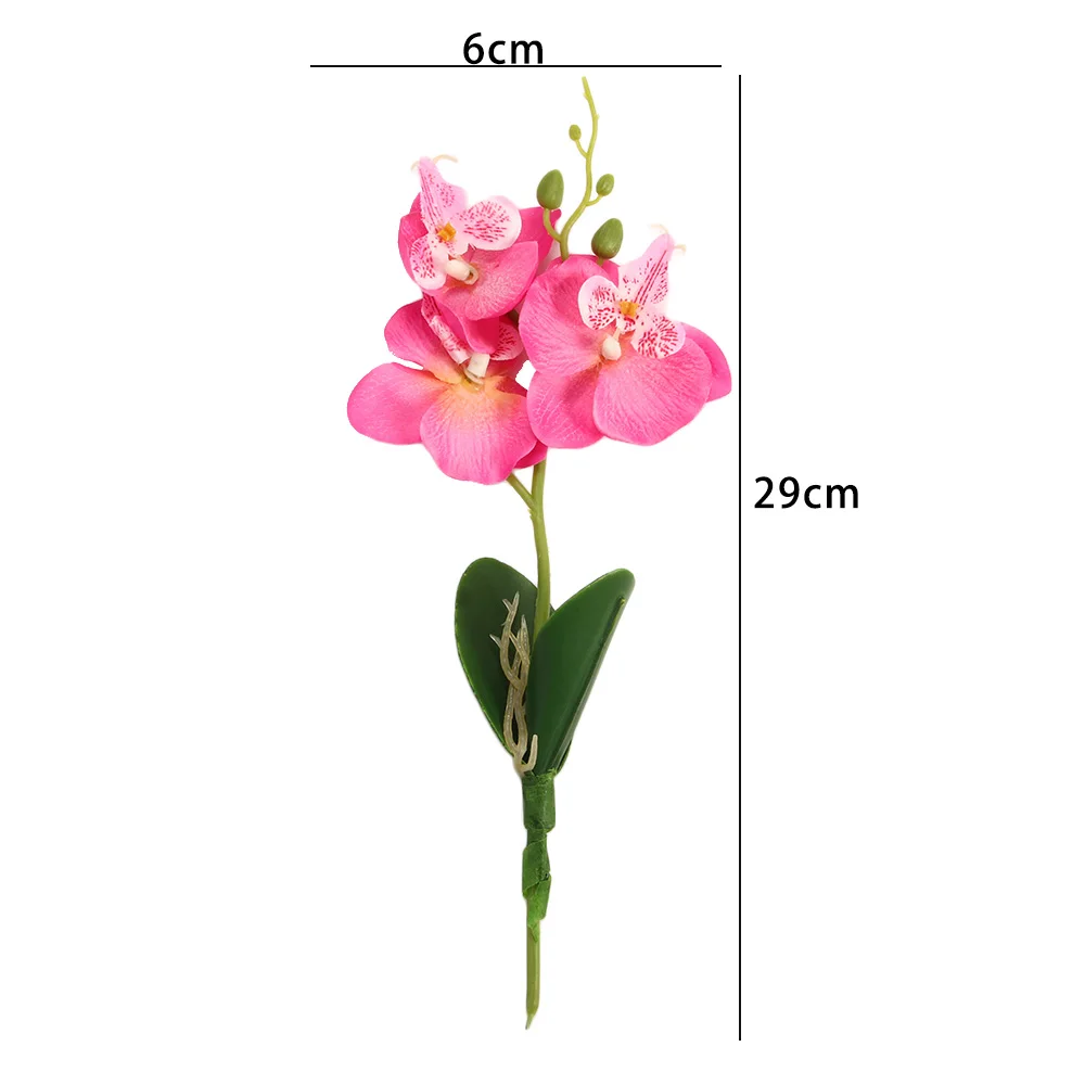 Маленький искусственный цветок трехголовая искусственная бабочка Орхидея цветы