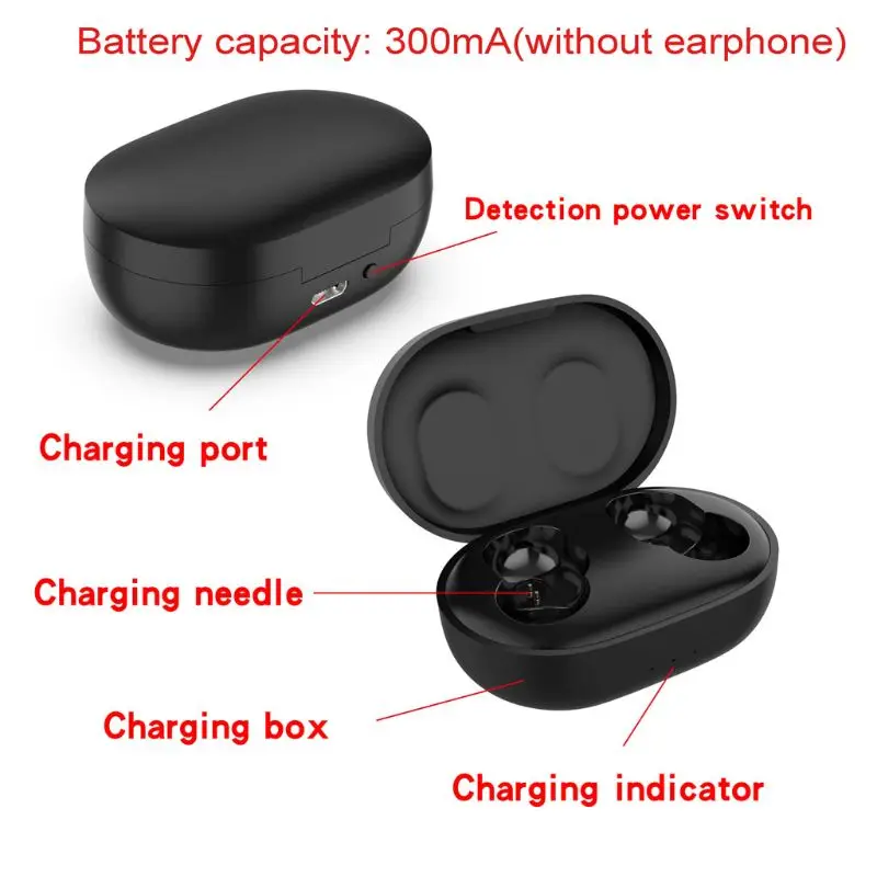 

Replacement USB Rechargeable Charging Box Dock Charger Adapter Station for Xiao-mi Redmi Airdots Bluetooth Earphone