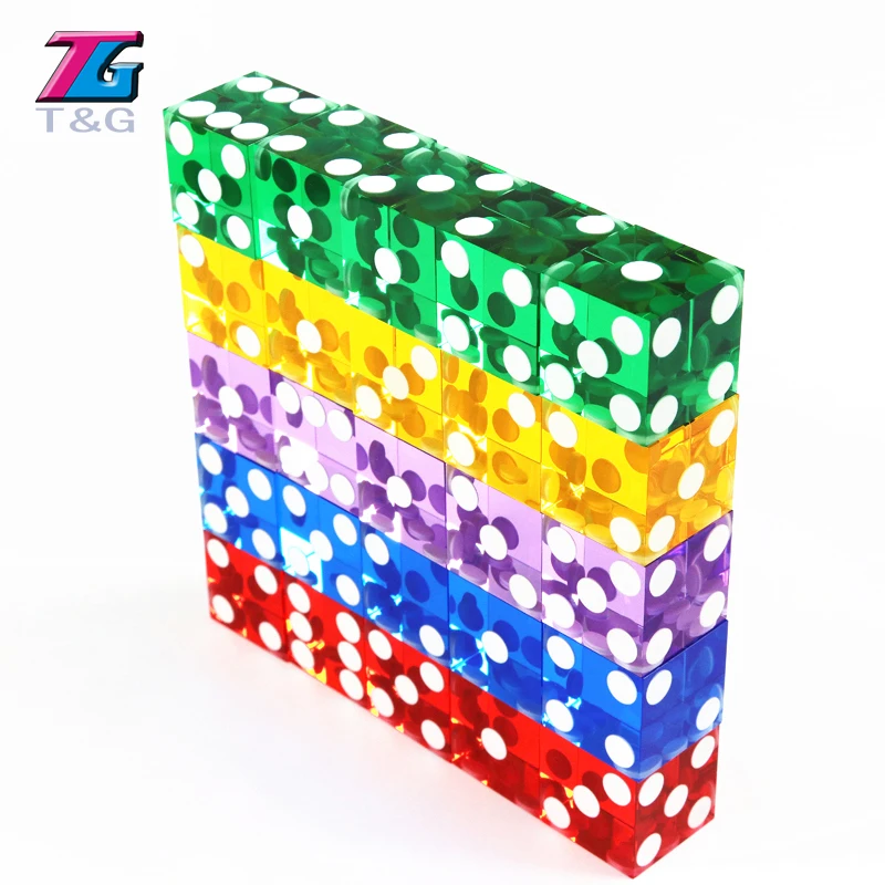 1 шт. прозрачные акриловые кости для казино 19 мм | Спорт и развлечения