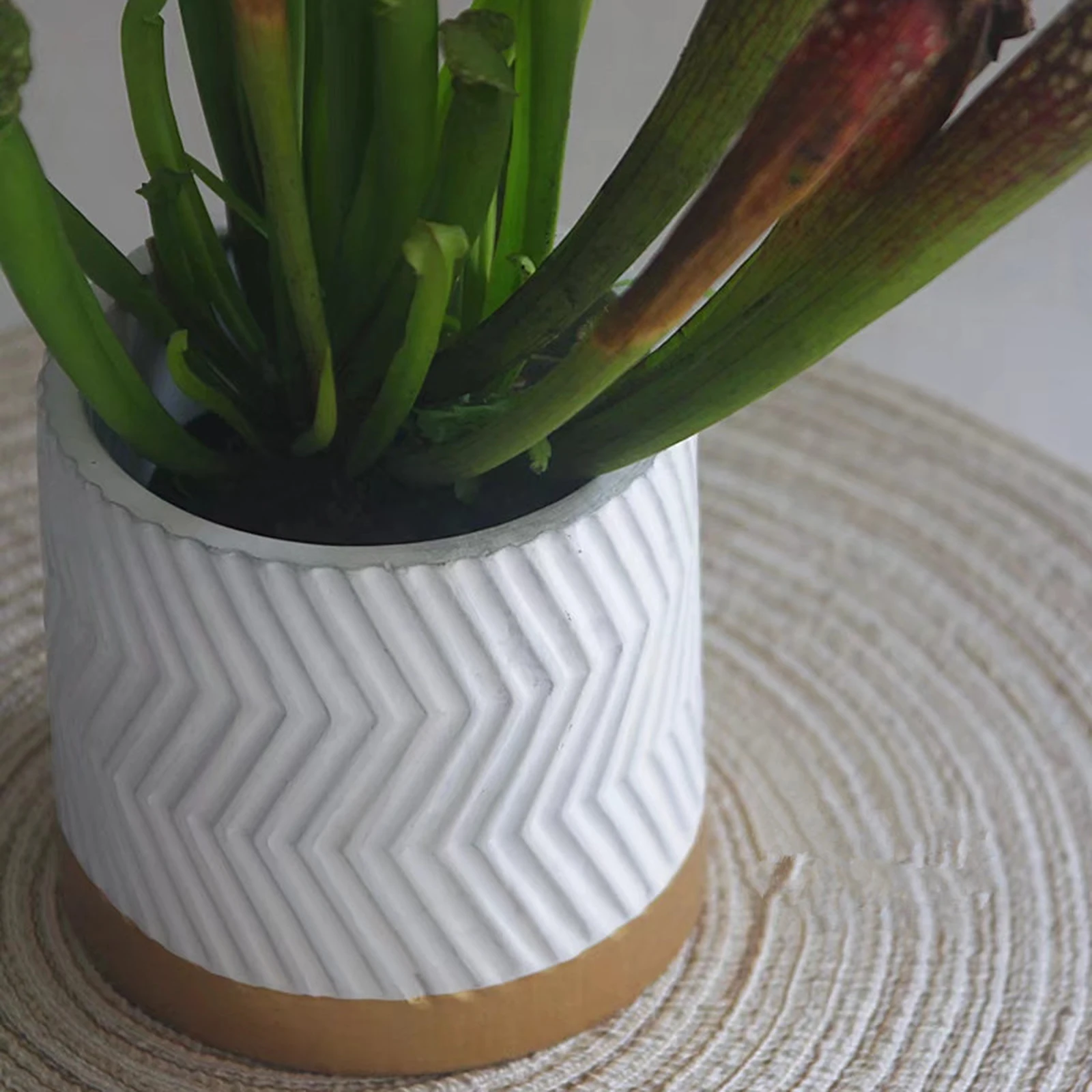 

Flower Pot Vase 3 Colors Cement Flower Pot Vase Thicken Flowerpot With Water Drain Hole For Home Garden Decoration
