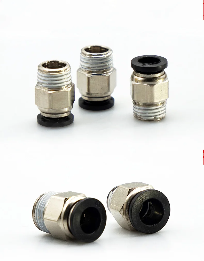 PC4 01 черный пневматический быстрое частей соединение продевается через трахеи 3d