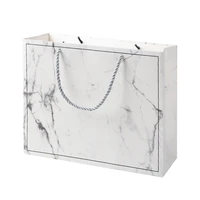 10pcs marble style large size paper gift bag valentines day with ribbons simple shopping bags birthday wedding favors for guest