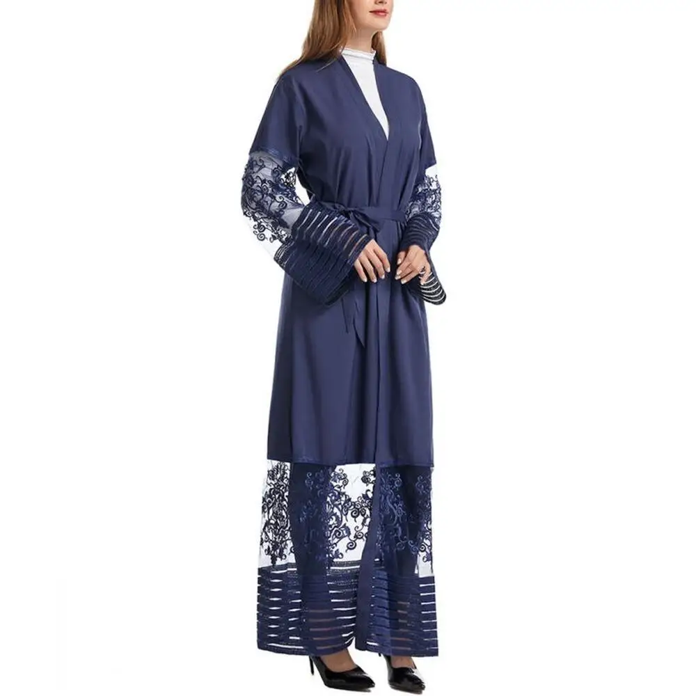 Мусульманская одежда Женская мода рукав летучая мышь открытой передней кардиган