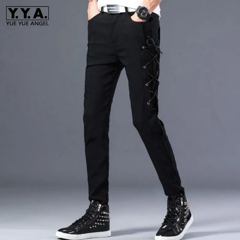 Модные летние зауженные мужские брюки в Корейском стиле полной длины
