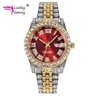 Часы женские кварцевые, со стразами, в стиле хип-хоп, с датой, показывают часы, счастливый сынок