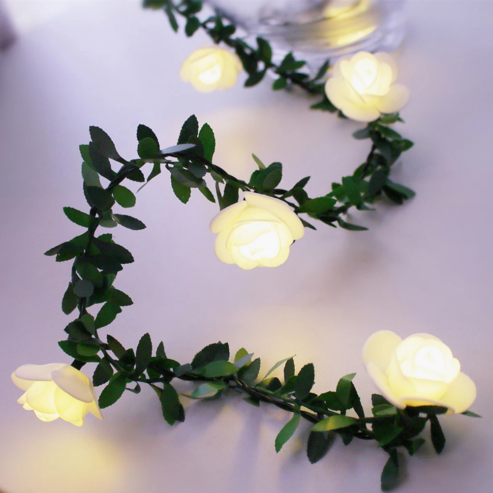 

3Meter 20Leds Rose Flower LED String Lights Garland Christmas Fairy Lights Battery Powered Xmas Wedding Garden Party Decoration