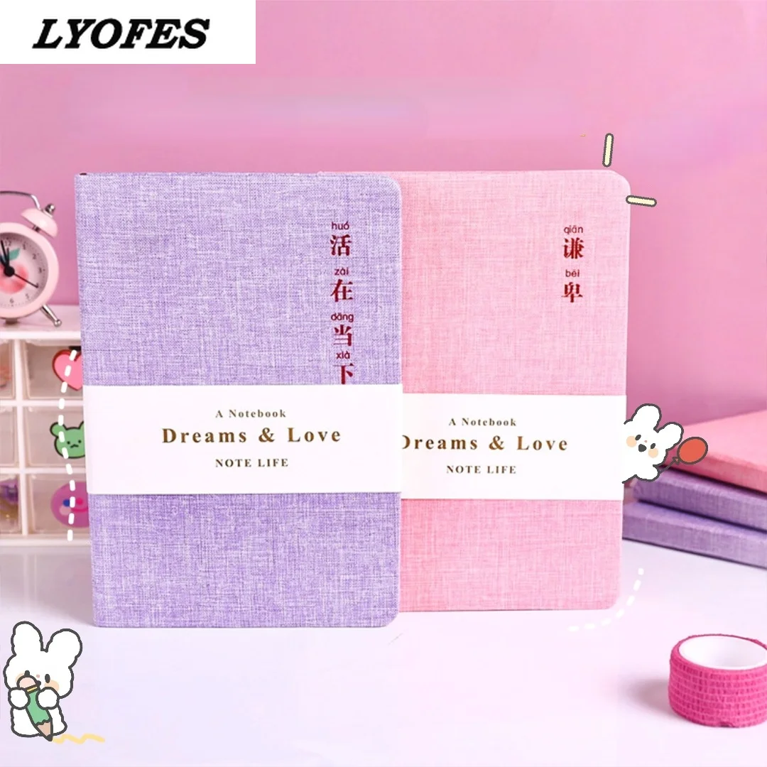 

Блокнот А5, полотняная твердая обложка, плотный дневник, блокнот для записей, школьные принадлежности кавайи