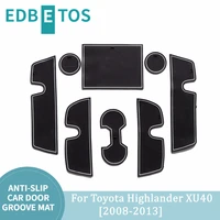 for toyota highlander xu40 gate slot mat anti slip door groove pad interior decoration car styling accessories 2008 2013
