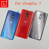 oneplus 7 glass back rear panel door housing cover replacement battery case repair parts for one plus 1 7 with camera lenslogo