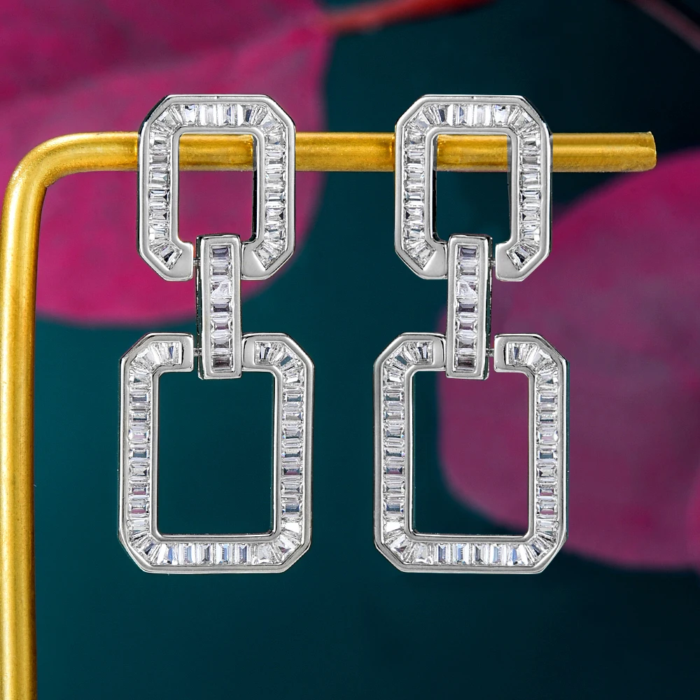 GODKI Icedout Miami Link Chain серьги в стиле хип-хоп и панк для женщин свадебная вечеринка