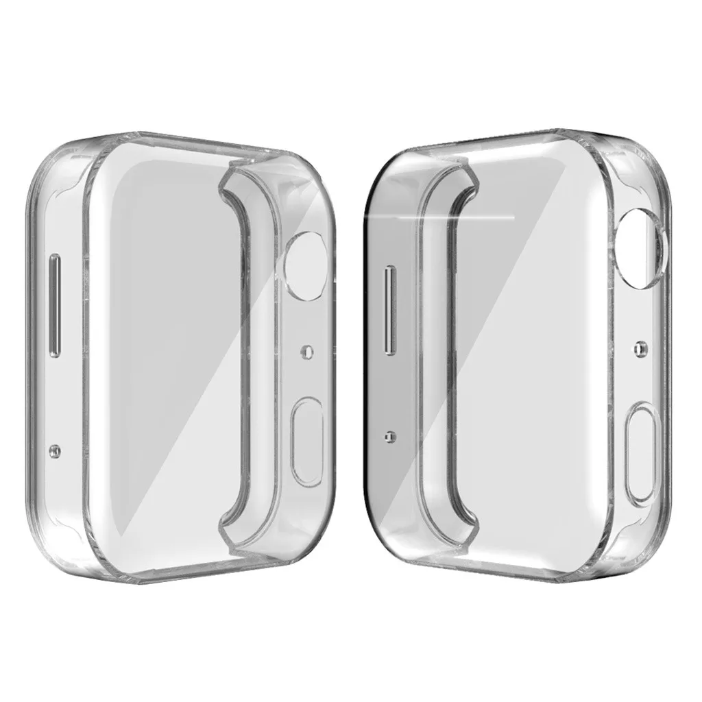 Силиконовый чехол для умных часов Xiaomi мягкий ультратонкий прозрачный черный