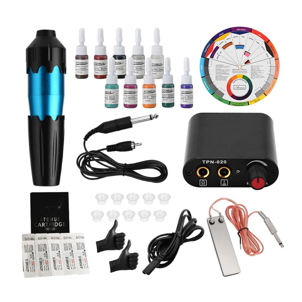 

Machine Pen Gun Power Supply Cartridge Needles Kit Permanent Makeup
