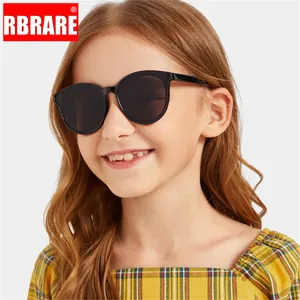 RBRARE Round Sunglasses Girls Boys Colorful Mirror Vintage Children Glasses Concave Shape Personalit