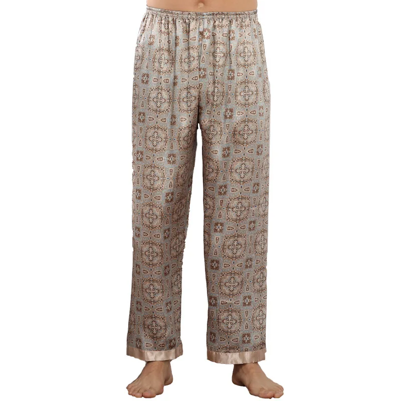

Satin pants sleep plus size bottoms mens simple sleepwear pants hot sale men pajama pants men home trousers lounge pants men