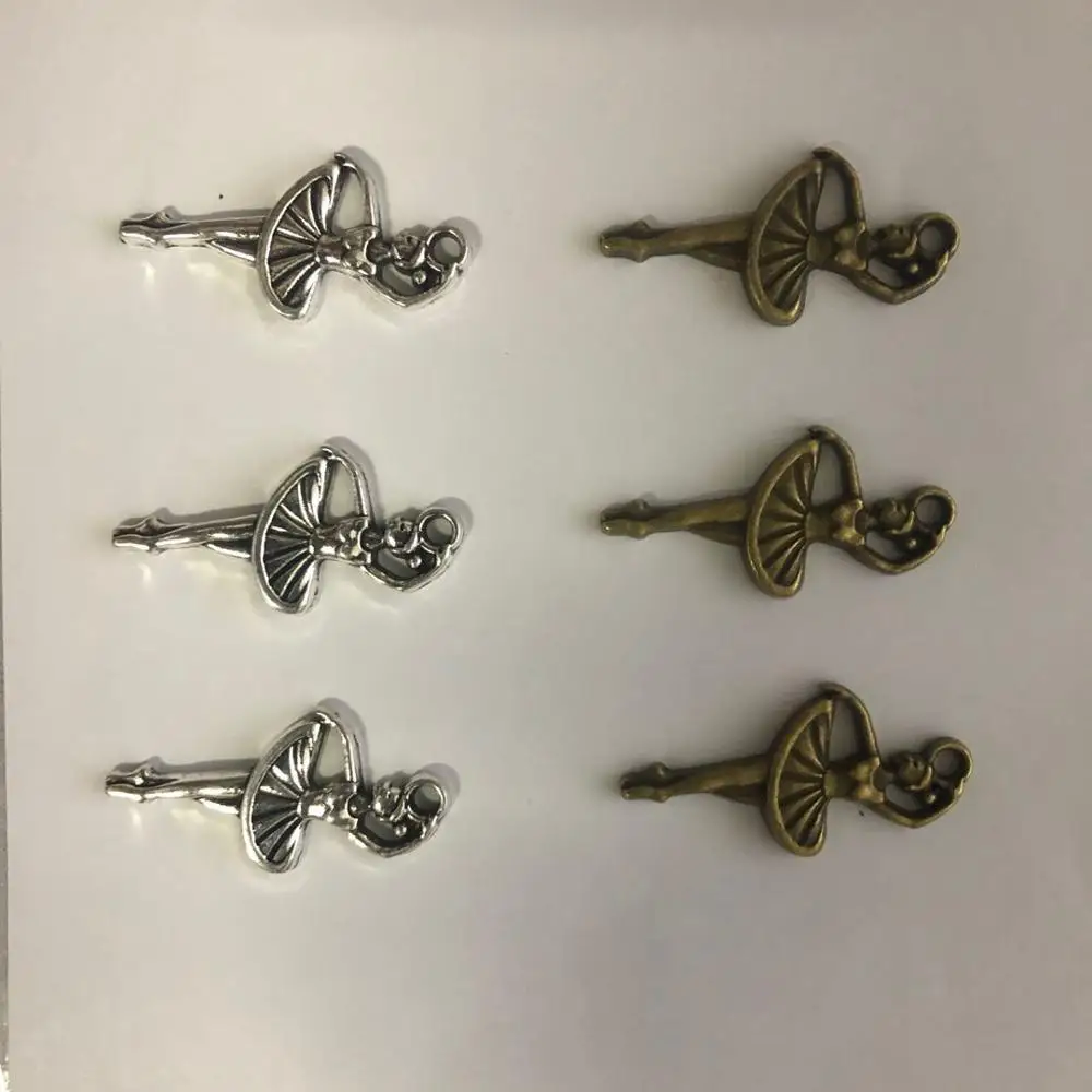 

Fashion alloy ballerina charms vintage ballet dance girl charms 15*30mm 50pcs
