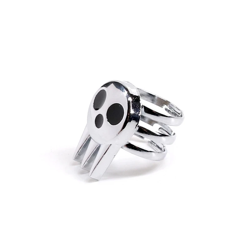 Anime Soul Eater Death The Kid Metal Skeleton Ring Accessories Cartoon Cosplay Costumes Prop | Тематическая одежда и