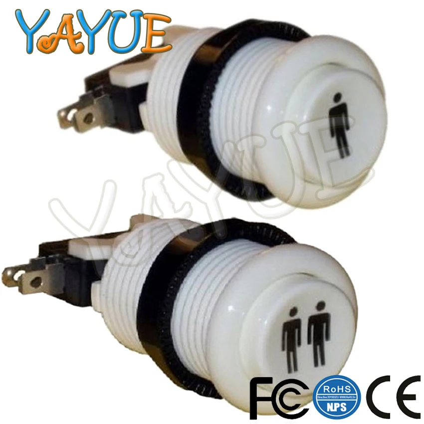 Happ стиль 1 плеер/2 игрока Пуск и дом кнопки американский DIY аркадная кнопка