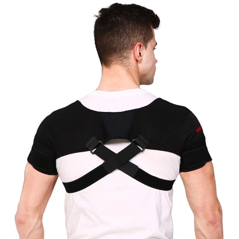 

Adjustable Shoulder Support Spine Back Support, Unisex Double-side Guard Strap Back Brace Posture Shoulder Support 24BD