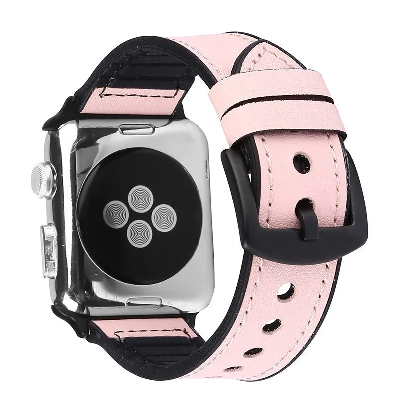 Кожаный силиконовый ремешок для apple watch, 44 мм, серия 4, 3, 2, 1, ремешок для iwatch, 38 мм, 42 мм, браслет с петлей, аксессуары для замены запястья