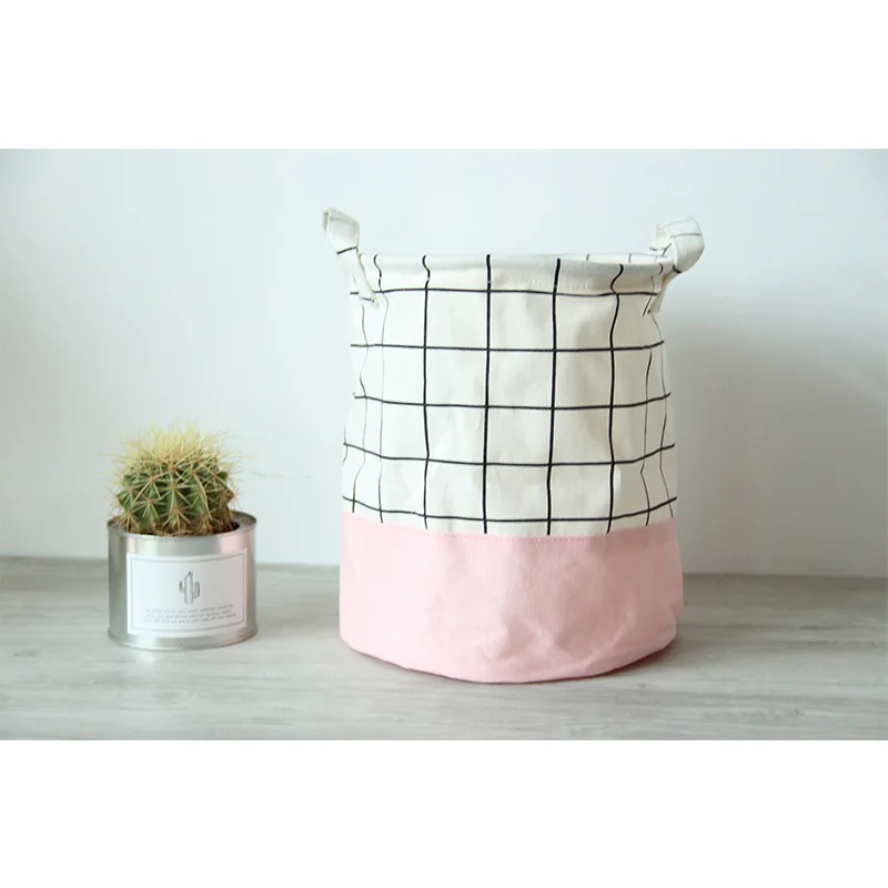 Pink Корзина для белья Детские корзины для белья Экологичная Корзина для пикника магазин сумки для белья игрушки сортировочная корзина - Цвет: Pink