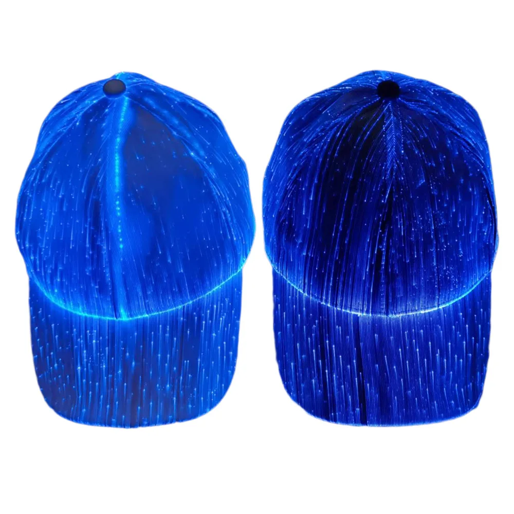 2021 New LED light cap fibre-optical adjustable hip-hop dancing baseball cap cosplay party outdoor female male woman men hat