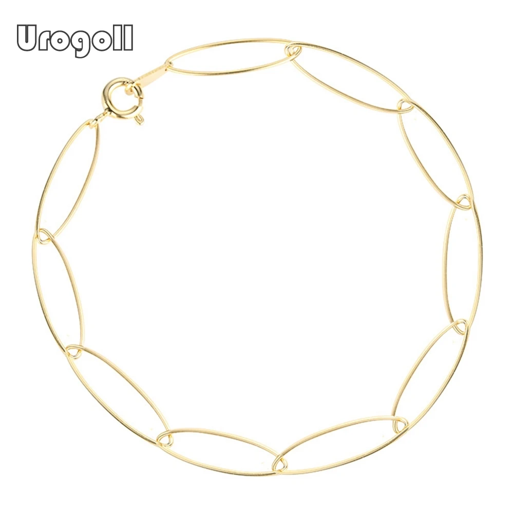 

Ювелирные украшения овальный браслет из натуральной 925 стерлингового серебра браслет для женщин девочек юбилей вечерние серебро 925, ювелир...