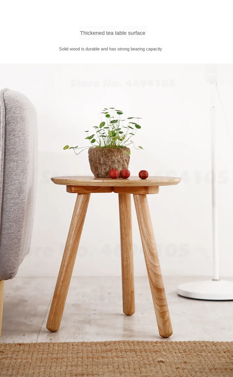 Простой скандинавский журнальный столик из массива дерева 1B простой диван для