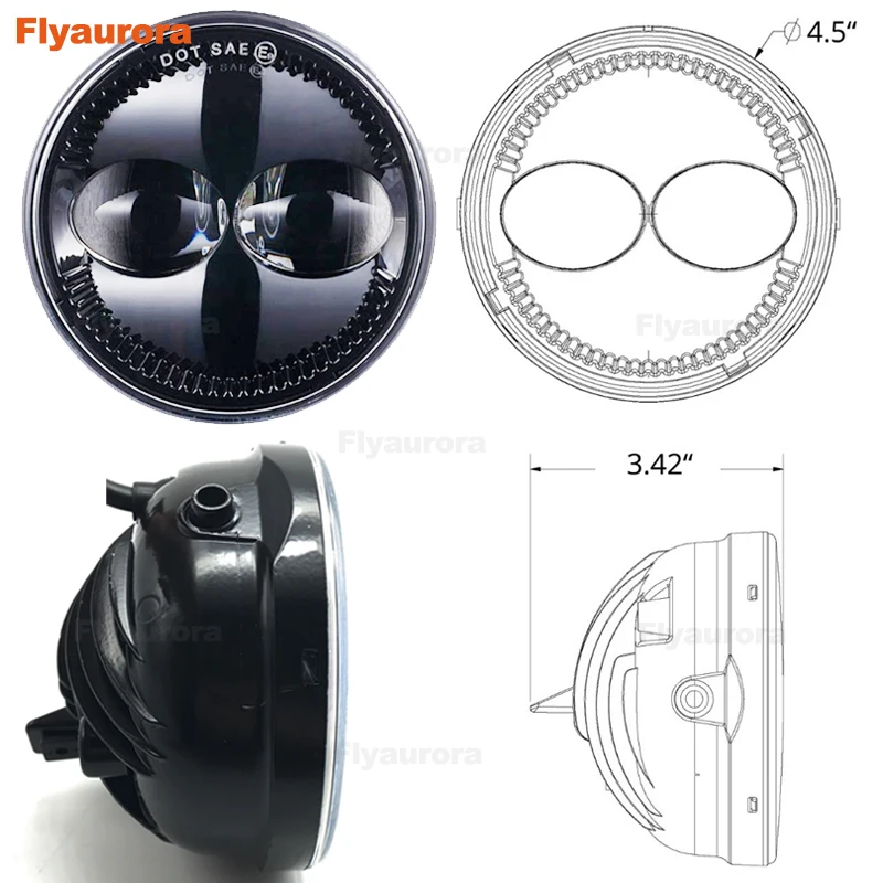 2 шт. светодиодный туман светильник s фары дальнего света замена круглый для FORD