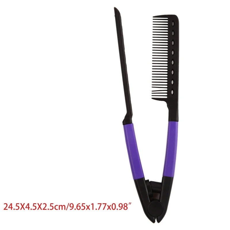 

Выпрямитель для волос V-образного типа, расческа, складной зажим для укладки «сделай сам», инструмент для парикмахерской, новинка 2021