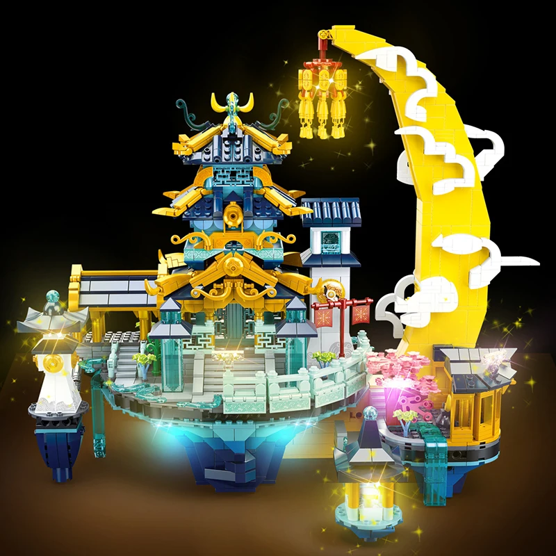 

Mailackers City Creativity Guanghan Palace Building Blocks City Architecture Chinese Mythology Bricks Toys For Children 2121PCS