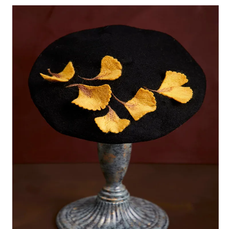 Праздник Для женщин девочек гинкго билоба листьев изготовленные вручную