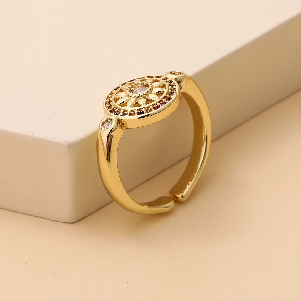 

36 Korean Cz Zircon Rings Classic Rose Gold Crystal Open Ring For Women 2021 Wholesale Infinity Wedding Jewelry Accessories Gift