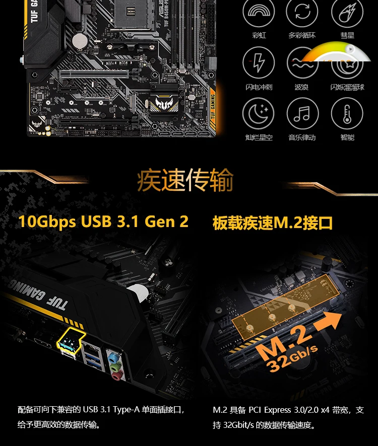 ASUS TUF B450M-PLUS игровая Настольная компьютерная игровая доска