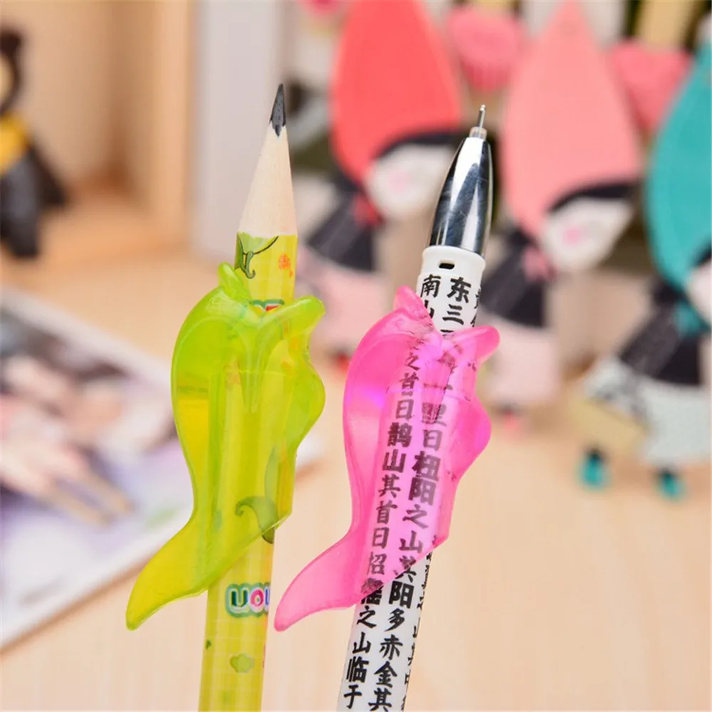 

3pcs/set Silicone Clear Pencil Holder Kids Children Writing Posture Correction Novelty Hand Writing Instrument Kawaii Stationery
