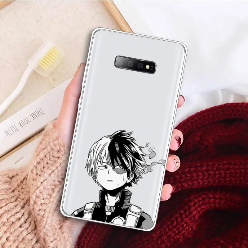 

Anime My Hero Academia Phone Case Transparent For Samsung Galaxy A71 A21s S8 S9 S10 plus note 20 ultra