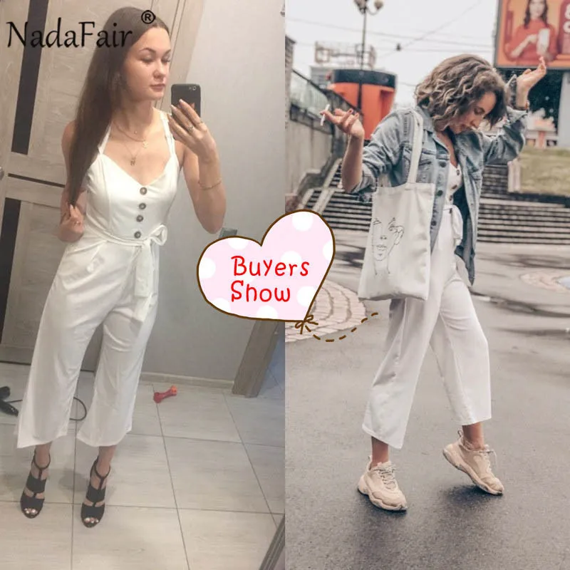 Nadafair сексуальный комбинезон с открытой спиной женский поясом элегантный бандаж