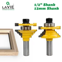 2pcs 12mm 12 shank woodwork door round corner rail stile router bit tenon milling cutter for wood woodworking tools