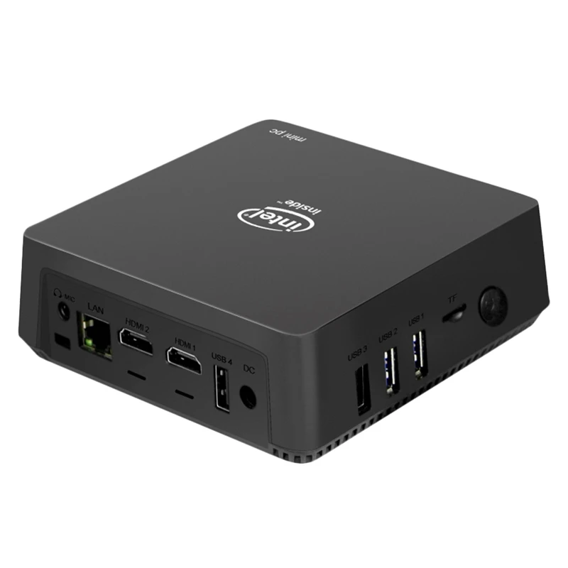 Ak5 Мини ПК Win10 Apollo Lake Celeron Dc или Qc J3455 N3450 4 Гб 64 2 г/5 г двухдиапазонный Wifi Win 10 бит для