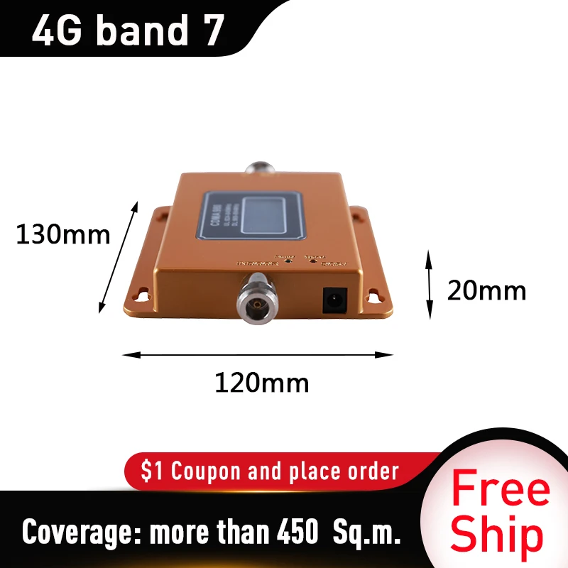 Усилитель сигнала для мобильного телефона 65 дБ 4G LTE DCS 2600 МГц усилитель панель 9
