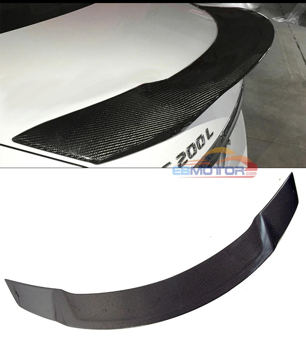 Реальный хвост из углеродного волокна спойлер крышки багажника для Mercedes Benz W205