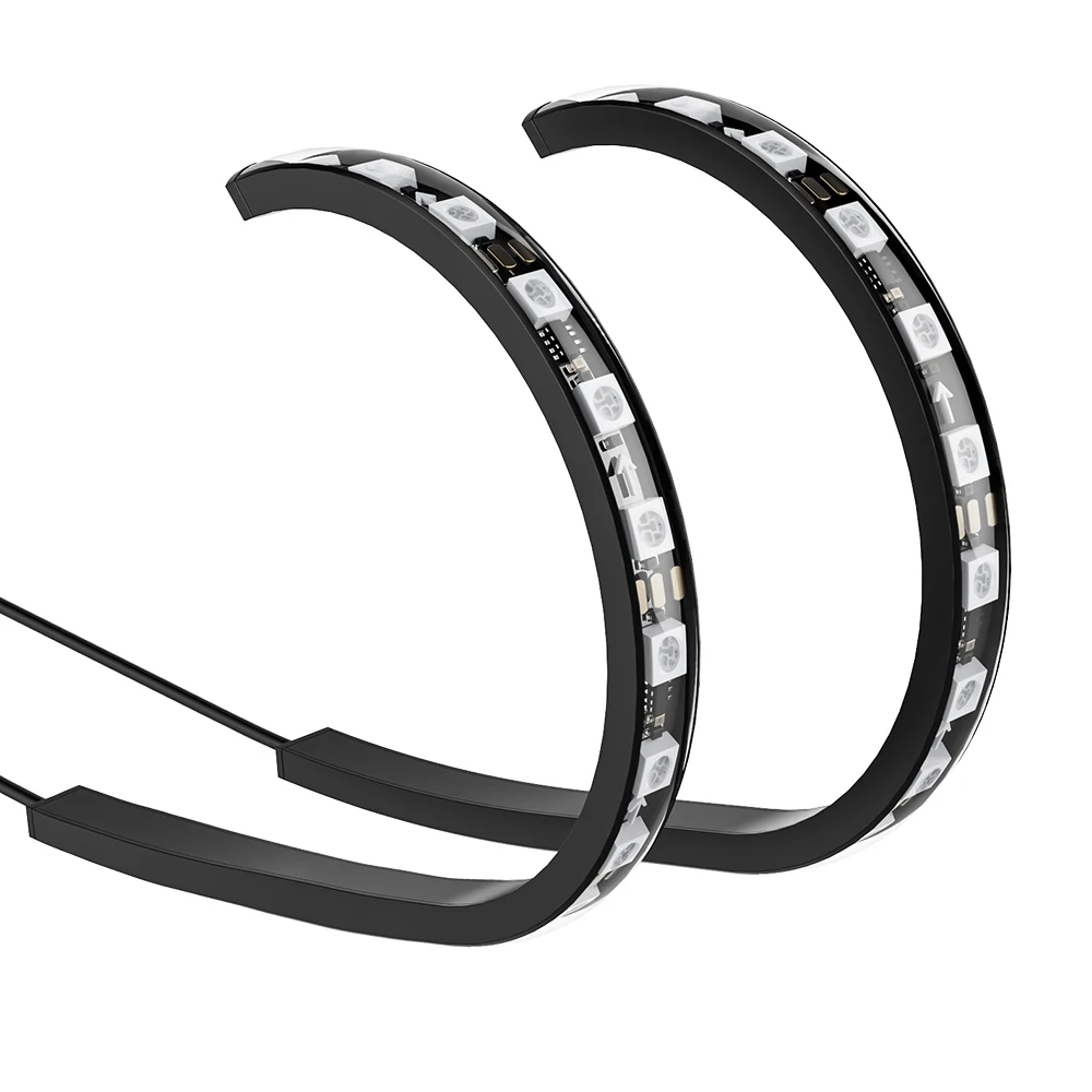 

BlitzWolf BW-LT35 bluetooth RGBIC Car Interior Strip Light 72Pcs RGB LED Lights App Remote Control Ambient Lamp RGBIC Lighting