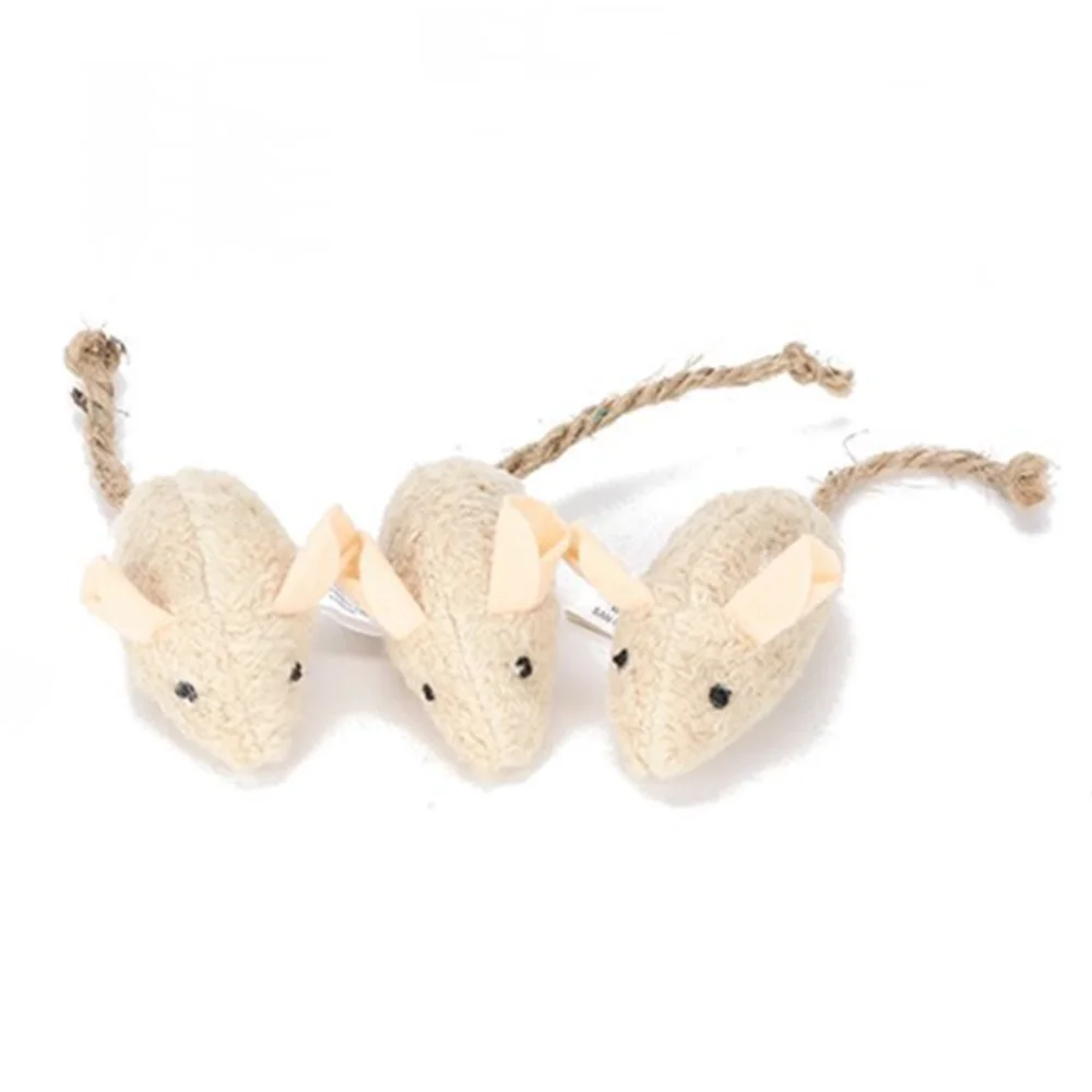 3 шт./компл. милая мультяшная искусственная мышка крыса плюшевая игрушка животные