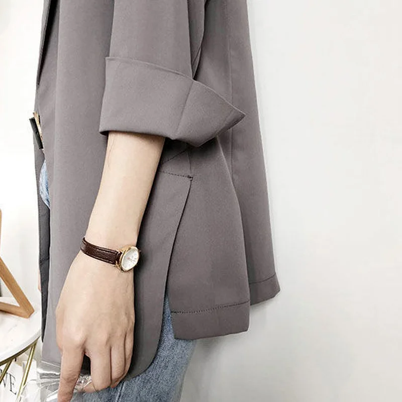 Блейзеры женские офисные простые элегантные универсальные корейские дамские