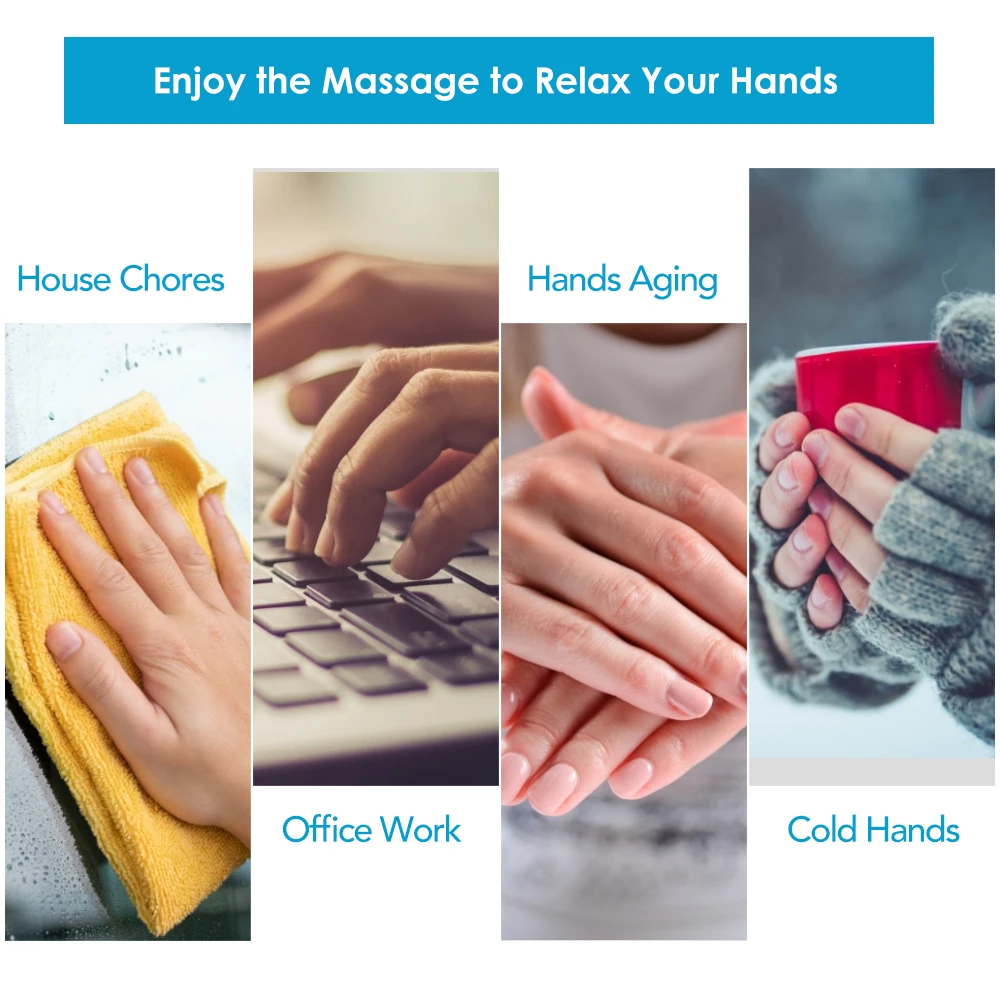en Ucuz Elektrikli Hava Sıkıştırma ısı Acupressure El Masaj Aleti 2 Isı Seviyesi 6 Modu Taşınabilir Akupunktur Masajı Akülü şarj Edilebilir