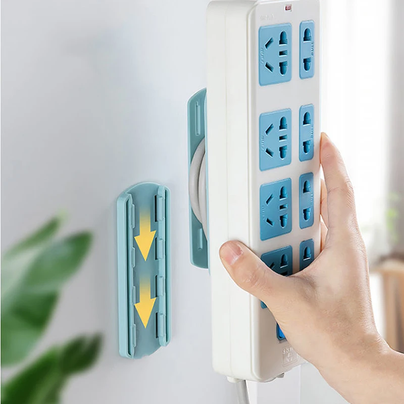 

Домашний настенный фиксатор для штепсельной вилки, самоклеющийся фиксатор для штепсельной вилки, бесшовный органайзер для кабеля