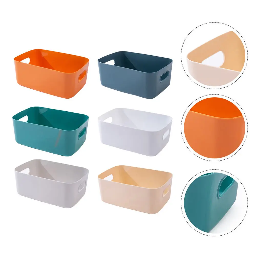

6PCS Desktop Sundries Toys Storage Boxes Multi-function Boxes (6 Colors)