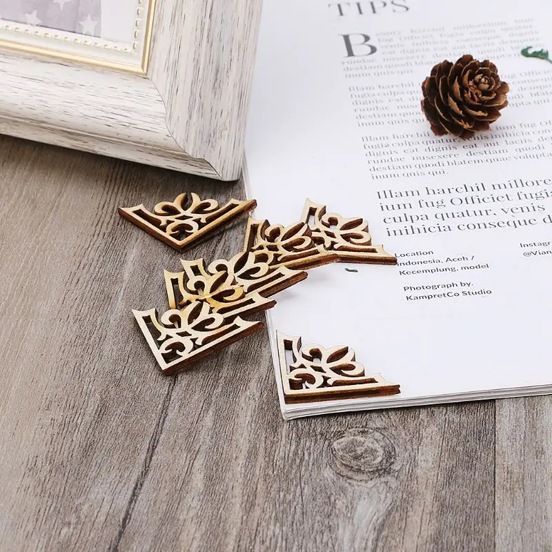 2020 Новинка 50 шт лазерная резка дерево украшение деревянная форма Ремесло