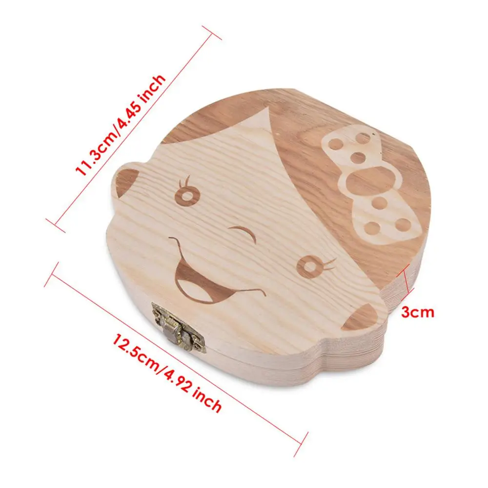 Деревянная детская молочная коробка для хранения зубов коллекционный