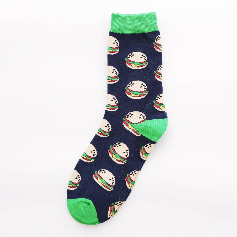 Fashion personality funny long socks ladies casual warm long cotton happy pop hip hop style street tide avocado egg couple socks